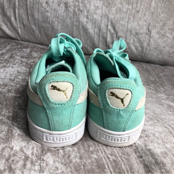 Puma mint green suede sneaker tennis shoe size 9 - Picture 14 of 15